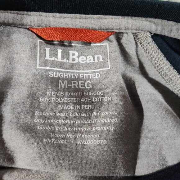 Men’s L.L Bean Color Block Long Sleeve Slightly Fitted Shirt Medium - Regular - Picture 7 of 8